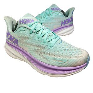 Hoka One Clifton 9 Womens Running Shoes Ocean Lilac Size 10.5B